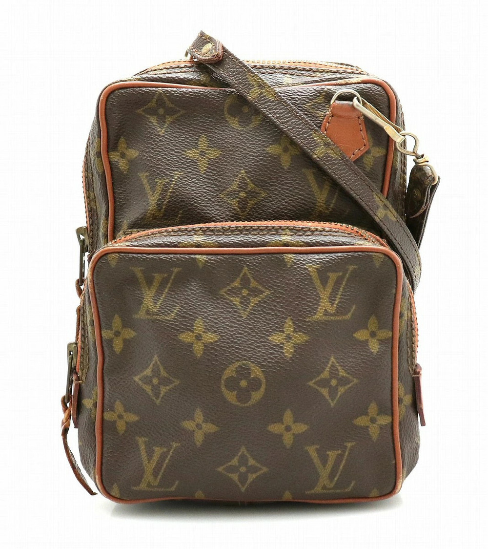 Louis Vuitton Monogram Amazon Pouch Crossbody Bag Canvas Leather Brown